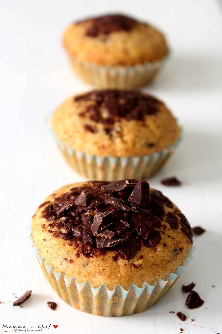 Muffin con mandorle e cioccolato